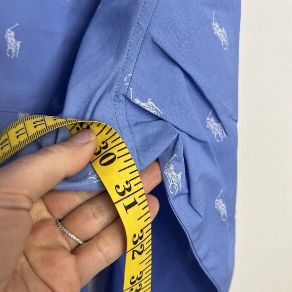 Polo Ralph Lauren Men's All Over Polo Player Pajama Shirt Top Blue Sz 3XT NWT - Picture 5 of 6